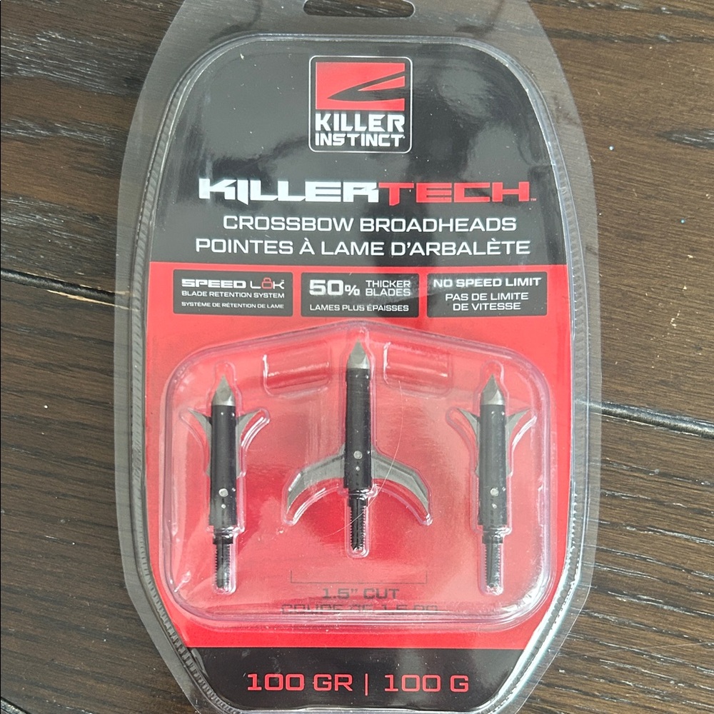 KillerTech Red Crossbow Broadheads - 100 GR (3-Pack)